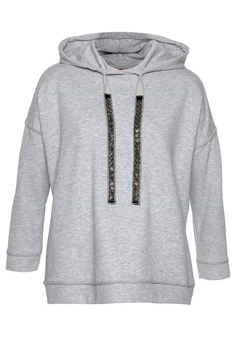 graue Sweatshirts für Damen 